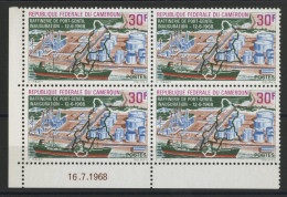 CAMEROUN N° 466 Neufs ** (MNH) Bloc De Quatre Avec Coin Daté Du 16/7/68 Voir Description - Cameroon (1960-...)