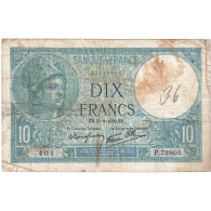 France, 10 Francs, Minerve, 1939, P.72805, TB, Fayette:07.08, KM:84 - 10 F 1916-1942 ''Minerve''