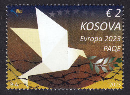 Kosovo 2023 Europa CEPT PEACE The Highest Value Of Humanity, Stamp MNH - 2023