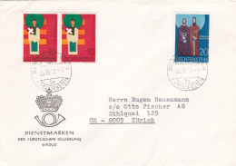 From Liechtenstein To Swiss - 1971 - Cartas & Documentos