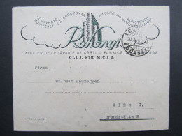 BRIEF Cluj - Wien Rohonyi 1928  // D*58800 - Lettres & Documents