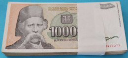 Jugoslawien - Yugoslavia Bundle Mit 100 Stück 10000 10.000 Dinara 1993 Pick 129 - Yougoslavie