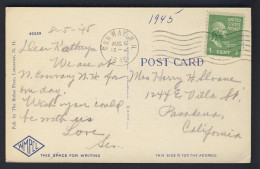 GENEALOGY - FAMILY HISTORY POSTCARD - SISTER - SISTER - CONWAY N.H. 1945 To Pasadena California - Généalogie