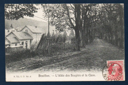Bouillon. L'allée Des Soupirs Et La Gare. 1908 - Bouillon