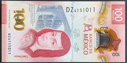 MEXICO $100 ! SERIES DZ 7-July-2022 DATE ! Galia Bor. Sign. SOR JUANA POLYMER NOTE Mint BU Crisp Read Descr. For Notes - México