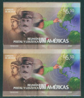 MEXICO 2009 UNI AMERICA Postal Reunion IMPERFORATE Pair, Mint NH, Rare Rare Thus (only One Pane Of 50 Found) - Mexico