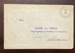 D)1914, COLOMBIA, LETTER CIRCULATED IN BOGOTÁ, TO THE MINISTER OF THE INTERIOR, POST OFFICE DEPARTMENT OF DENMARK, XF - Colombie