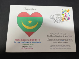 14-3-2024 (3 Y 2) COVID-19 4th Anniversary - Mauritania - 14 March 2024 (with OZ Stamp) - Malattie