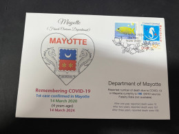 14-3-2024 (3 Y 2) COVID-19 4th Anniversary - Mayotte (French Oversea Department) - 14 March 2024 (Mayotte Flag Stamp) - Malattie