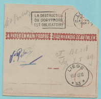 Agence/agentschap LIEGE 23 13/07/1948 Op Assignatie - Postmarks With Stars