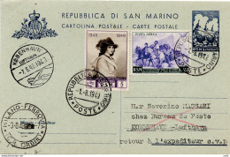 A.L.I. I° Volo (San Marino) Milano/Copenaghen Del 3.8.49 - Poste Aérienne