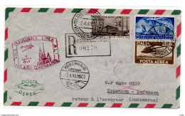 A.L.I. I° Volo Milano/Copenaghen Del 3.8.49 - Aerogramma Raccomandato - Airmail