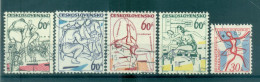 Tchécoslovaquie 1965 - Y & T N. 1369/73 - Evénements Sportifs (Michel N. 1503-1504/07) - Gebruikt