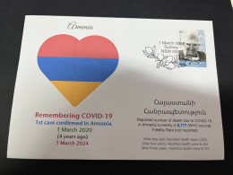 14-3-2024 (3 Y 4) COVID-19 4 4th Anniversary - Armenia (with OZ Famous Eye Doctor Stamp) - Malattie