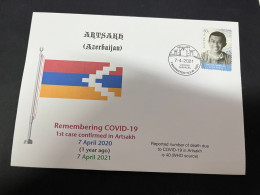 14-3-2024 (3 Y 4) COVID-19 1st Anniversary - Artsakh (Azerbaijan) (with OZ Famous Cardiac Surgeon Doctor Stamp) - Malattie