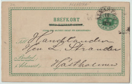 SUÈDE / SWEDEN - 1890 - "ALVASTRA" CDS On 5ö Postal Card Mi.P12aF Addressed To Hästholmen - Covers & Documents