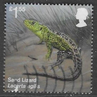 GROSSBRITANNIEN GRANDE BRETAGNE GB 2018 RE-INTRODUCED SPECIES: SAND LIZARD £1.55 USED SG 4079 MI 4201 YT 4621 SC 3720 - Gebruikt