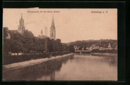 AK Rottenburg A. Neckar, Neckarpartie Mit Der Oberen Brücke  - Rottenburg