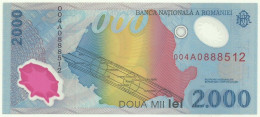 ROMANIA - 2.000 Lei - 1999 - Pick 111.a - Unc. - Série 004A - Total Solar ECLIPSE Commemorative POLYMER - 2000 - Roemenië