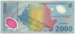 ROMANIA - 2.000 Lei - 1999 - Pick 111.a - Unc. - Série 004A - Total Solar ECLIPSE Commemorative POLYMER - 2000 - Roemenië