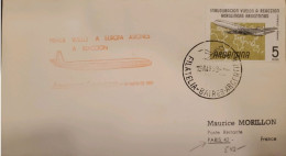 MI) 1958, ARGENTINA, FIRST FLIGHT TO EUROPE CANCELLATION, FROM BUENOS AIRES TO PARIS - FRANCE, AIR MAIL, XF - Usati