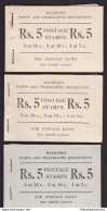 1953/55 MAURITIUS - Booklets/Carnets 5r. SB1-SB2-SB3  MNH/** RARI - Altri & Non Classificati
