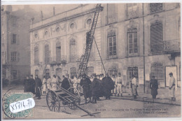 MACON- INCENDIE DU THEATRE- 8 ET 9 FEVRIER 1907- LES POMPIERS - Macon
