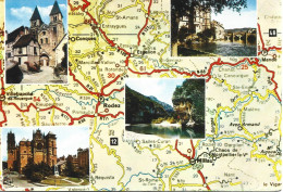 Ref ( 19138  )  Le Rouergue Et Le Circuit Des Gorges Du Tarn - Carte Geografiche