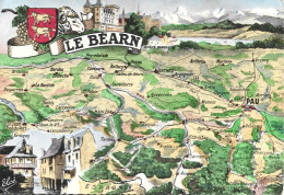 Ref ( 19139  )  Le Béarn - Carte Geografiche