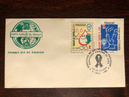 PARAGUAY FDC COVER 1995 YEAR AIDS SIDA HEALTH MEDICINE STAMPS - Paraguay