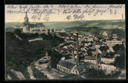 AK Weida, Blick Auf Die Ortschaft Mit Schloss Osterburg  - Weida