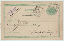 SUÈDE / SWEDEN - 1885 - "MARIEFRED" CDS On 5ö Postal Card Mi.P9F Addressed To Norrköping - Covers & Documents