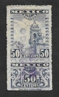 SE)1921 MEXICO  CATHEDRAL 50C FISCAL STAMP, USED - Mexico