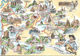 Ref ( 19146  )  Haute Auvergne Et Velay - Carte Geografiche