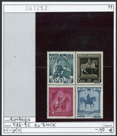 Rumänien 1939 - Roumenie 1939 - Rumania 1939 - Michel Block 6 Nur Viererblock / Bloc De 4 Centre - ** Mnh Neuf Postfris - Neufs