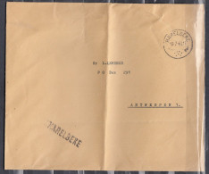 Brief Van Harelbeke Naar Antwerpen Met Langstempel Harelbeke - Griffes Linéaires