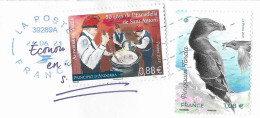 LETTRE DE 2023, TIMBRES D ANDORRE L ESCUDELLA DE SANT ANTONI, FRANCE LE PINGOUIN TORDA, FLAMME NEOPOST 2021, A VOIR - Briefe U. Dokumente