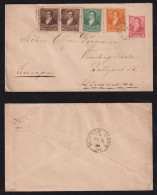 Argentina 1896 Uprated Stationery Envelope To DENMARK 4 Color Franking - Storia Postale