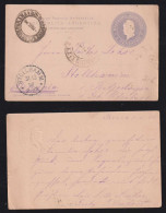 Argentina 1898 Stationery Postcard PARANA X STOLLHAMM Germany - Cartas & Documentos