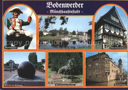 72372348 Bodenwerder Muenchhausenstadt Weser Fachwerkhaus Schloss Hehlen Brunnen - Bodenwerder