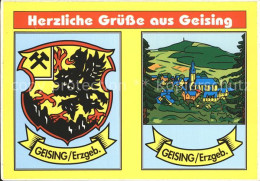 72372105 Geising Erzgebirge Aufkleber Postkarte Geising - Geising