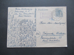 15.7.1948 SBZ / Kontrollrat GA Porto Handschriftlich Und Stempel Gebühr Gezahlt Tagesstempel Senftenberg Geschr. In Bahn - Briefe U. Dokumente