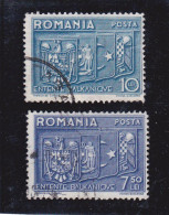 BALCANIC PACTS, 1938, , Mi. 547-548 FULL SET, , USED, ROMANIA - Oblitérés