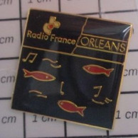 1616B Pin's Pins / Rare Et De Belle Qualité / MEDIAS / RADIO FRANCe ORleaNS LA RADIO DeS POISSONS ROUGES - Médias