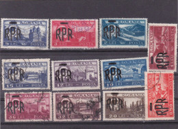 Romania 1948 King Michael, Stamp RPR Overprint,USED FINE,FULL SET - Gebraucht