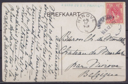 Pays-Bas - CP Zaandam Affr. 5ct Postée "A BORD DU S.Y. PRIMAVERA" Càd AMSTERDAM /16.8.1912 Pour Baron De Montblanc Au Ch - Other & Unclassified