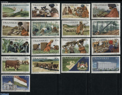 South Africa, Transkei 1976 Definitives 17v, Mint NH, Nature - Various - Animals (others & Mixed) - Textiles - Textiles