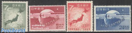 Japan 1949 75 Years UPU 4v, Mint NH, Transport - Various - U.P.U. - Railways - Ships And Boats - Maps - Neufs