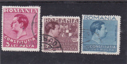 ROMANIA 1938 Union Of Provinces USED. Michel 549-51 - Usado