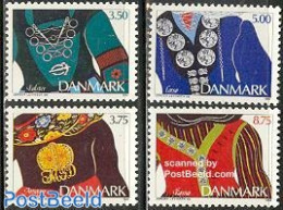 Denmark 1993 Costume Jewelry 4v, Mint NH, Various - Costumes - Unused Stamps